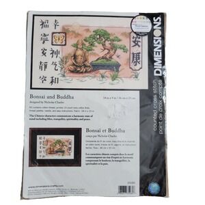 Dimensions Bonsai‎ and Buddha 35085 by Nicholas Charles Counted Cross Stitch
